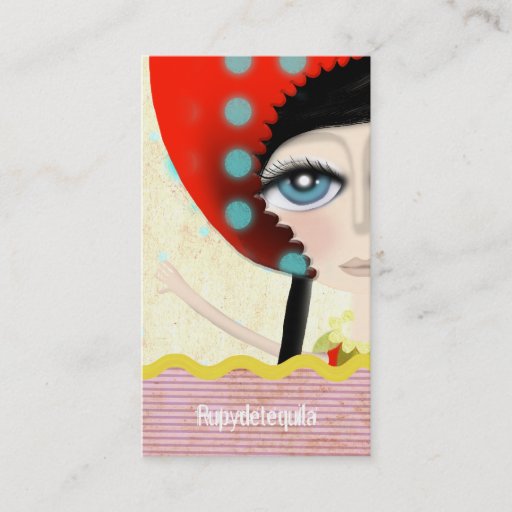 Customizable 2012 illustration Doll texture Business Card