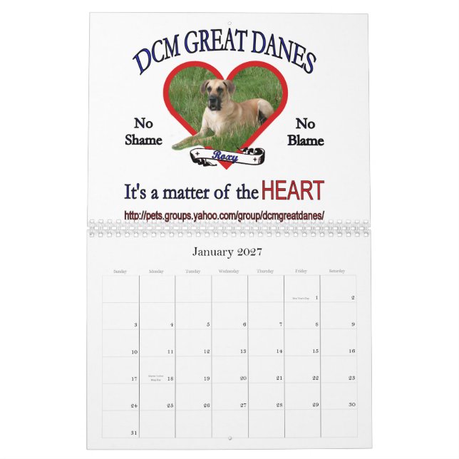 2012 ~ It's a Matter of the HEART Calendar (Jan 2027)