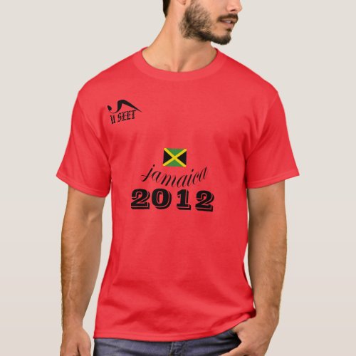 2012 Jamaica Red  T Shirt