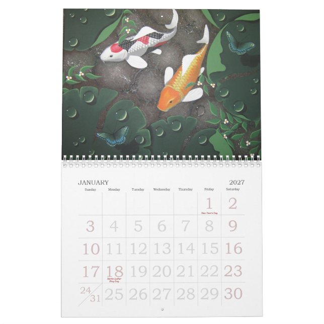 2012 koi calendar (Jan 2027)