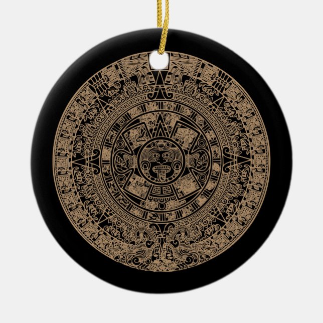 2012 Maya Calendar Ceramic Ornament (Front)
