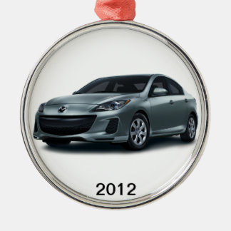 2012 Mazda3 4-door Christmas tree ornament. Metal Ornament