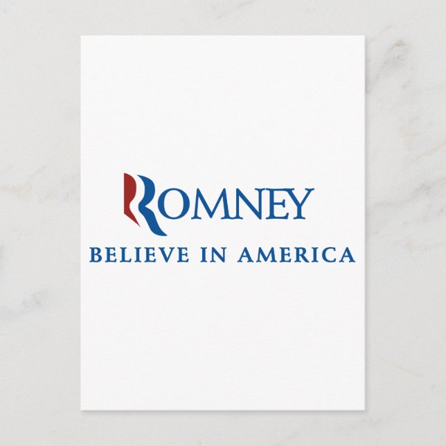 2012 Mitt Romney Postcard (Front)