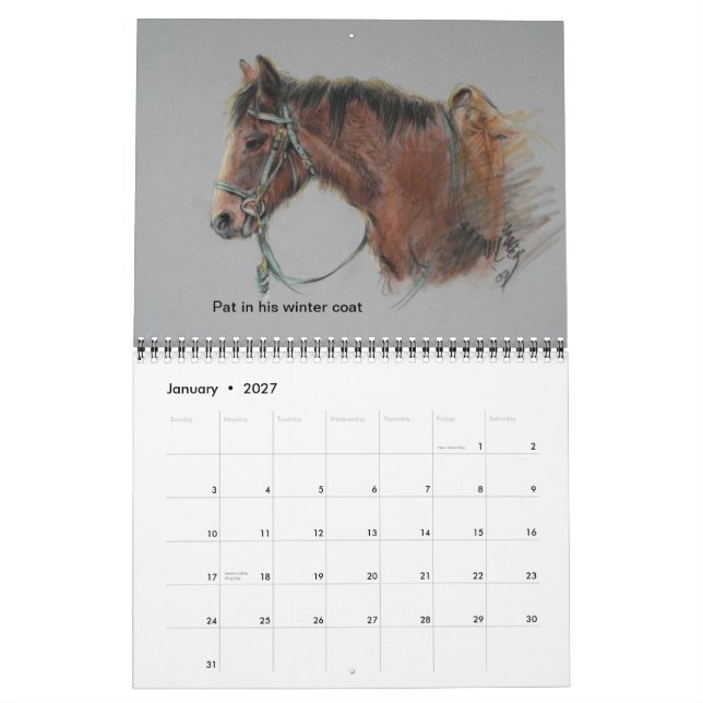 2012 Morgan Horse Ranch, PRNS calendar (Jan 2027)
