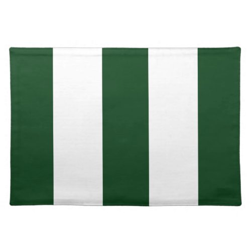 2012 New Hunter Green  White Stripe Placemat Gift