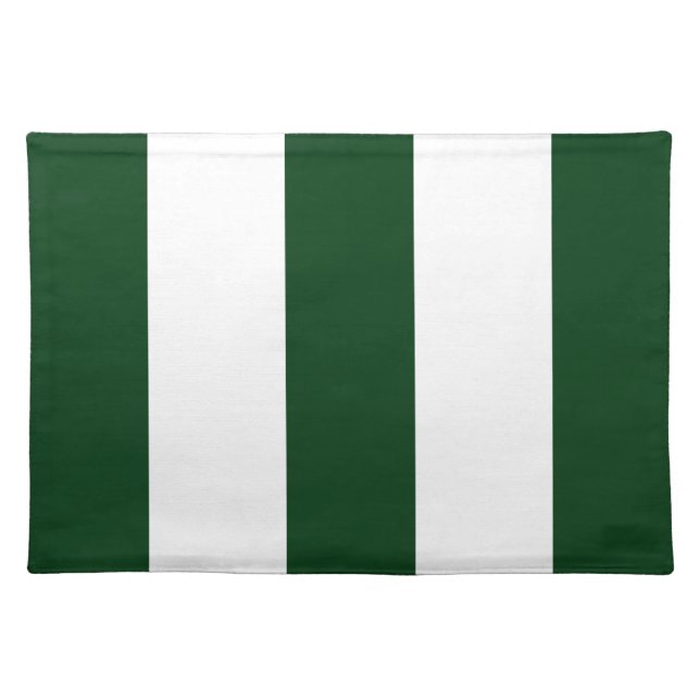 2012 New Hunter Green & White Stripe Placemat Gift (Front)