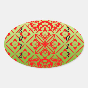 2012 New Years Pattern Stickers