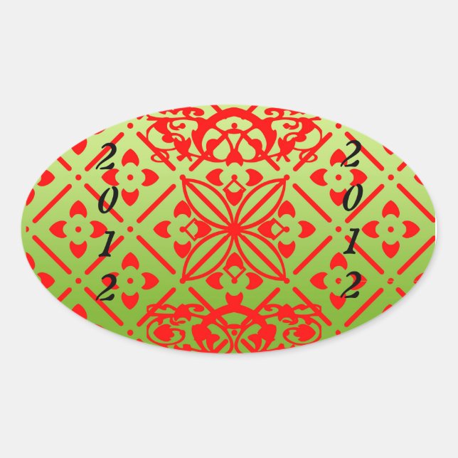 2012 New Years Pattern Stickers (Front)