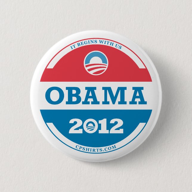 2012 Obama Logo Pinback Button (Front)