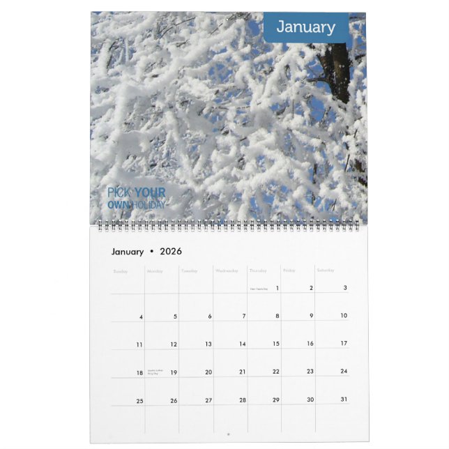 2012 Pick Your Own Holiday Calendar (Jan 2026)