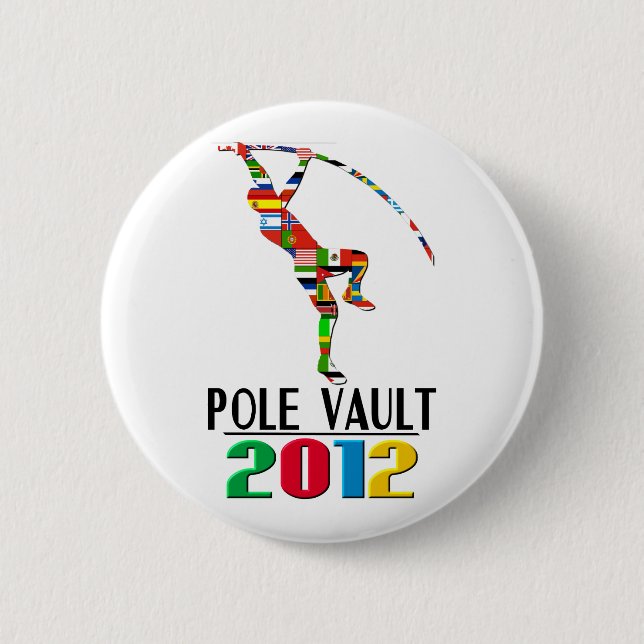 2012: Pole Vault Pinback Button (Front)