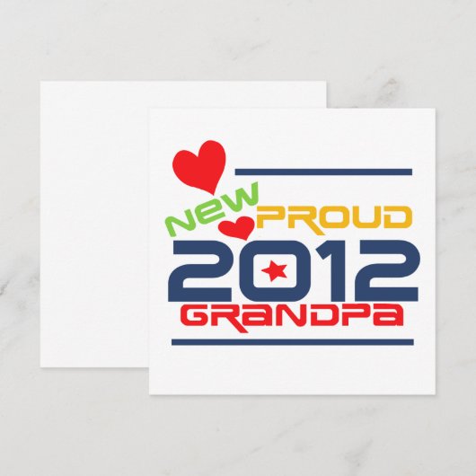 2012 Proud Grandpa T-shirts and Gifts (Front/Back)