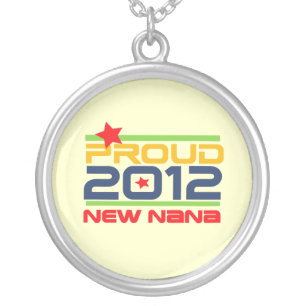 2012 Proud Nana T-shirts and Gifts Silver Plated Necklace