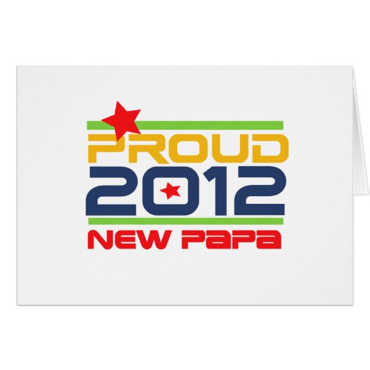 2012 Proud New Papa T-shirts and Gifts (Front Horizontal)