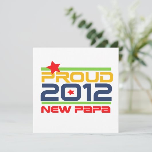 2012 Proud New Papa T-shirts and Gifts (Standing Front)