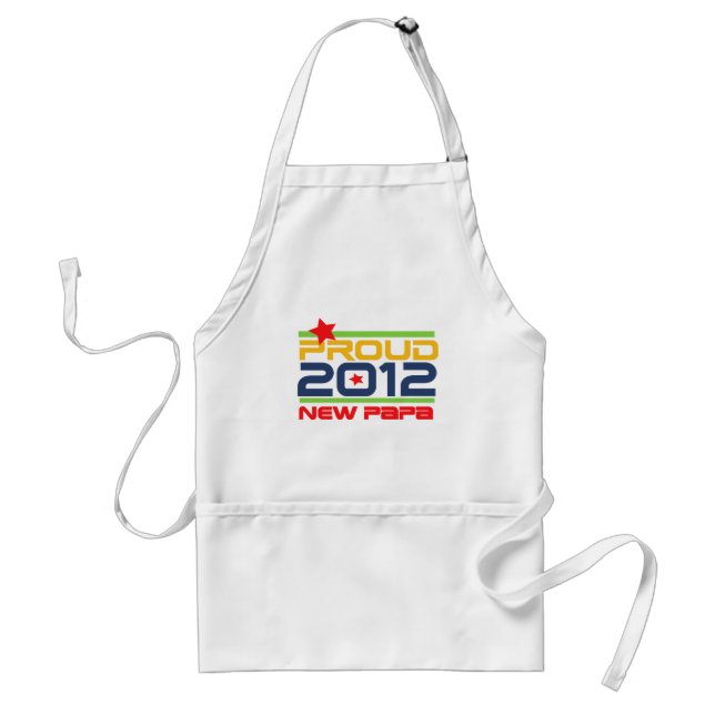 2012 Proud New Papa T-shirts and Gifts Adult Apron (Front)