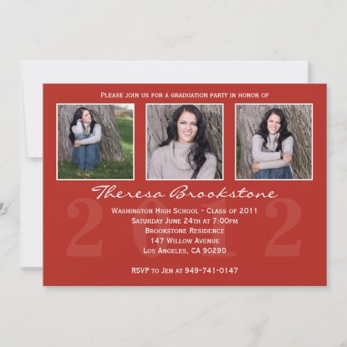 2012 Red Graduation Invitation