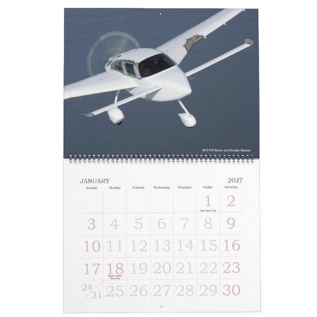 2012 Velocity Kitplane Calendar - All Sizes (Jan 2027)