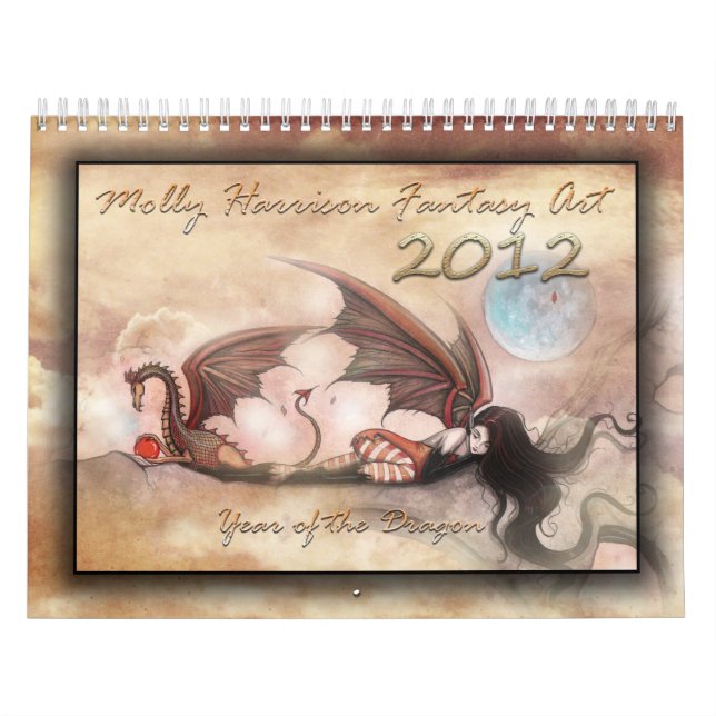 2012 Wall Calendar Dragons and Fairies (Cover)