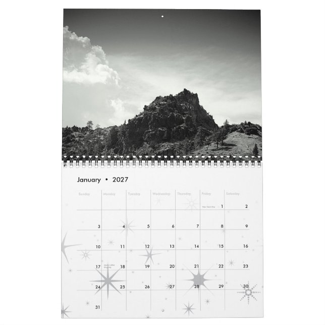 2013 12 Month Calendar (Jan 2027)