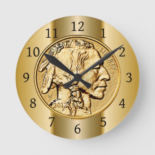 2013 American Buffalo Gold Coin  Native American Round Clock