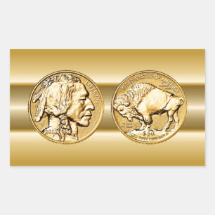 2013 American Buffalo Proof Gold Coin ~ USA Rectangular Sticker
