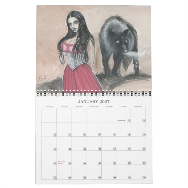 2013 art calendar (Jan 2027)