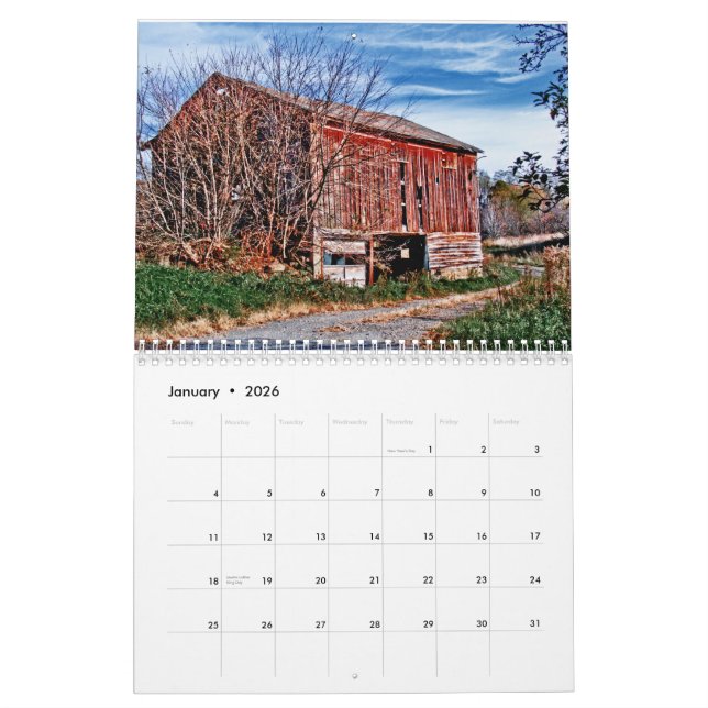 2013 Big Old Beautiful Rural Barns Calendar (Jan 2026)