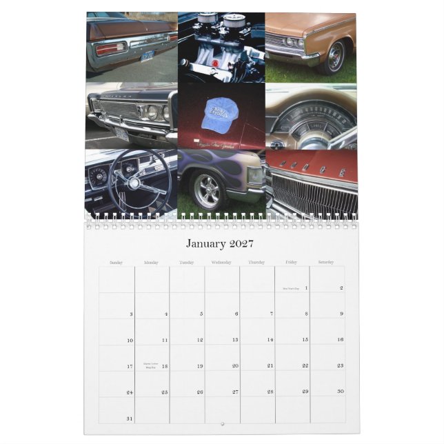 2013 C-Body Mopar Calendar (Jan 2027)