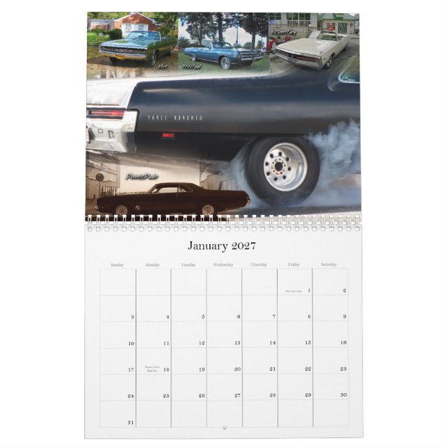 2013 C-Body Mopar Calendar (Jan 2027)