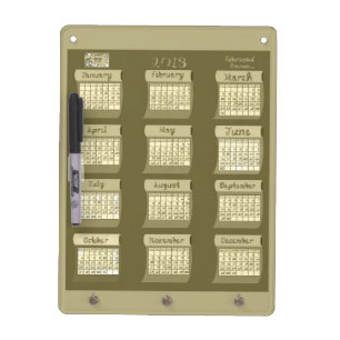 2013 calendar Bolts of Fabric Dry Erase Board taup