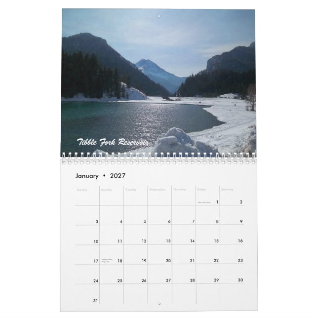 2013 Calendar Of Scenic Spots In Utah (Jan 2027)