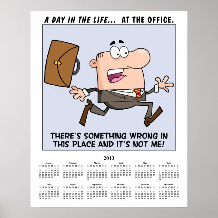 2013 Calendar Running Employee Poster