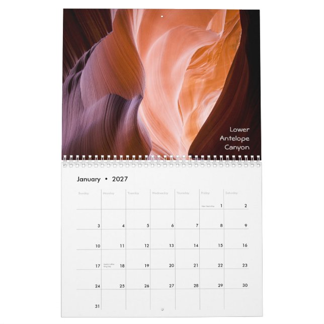 2013 Calendar - Scenes of Arizona (Jan 2027)