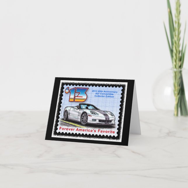 2013 Corvette 60th Anniversary Convertible Card (Front)