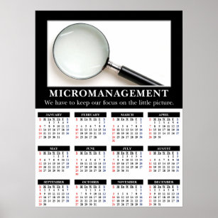 2013 Demotivational Wall Calendar: Micromanagement Poster