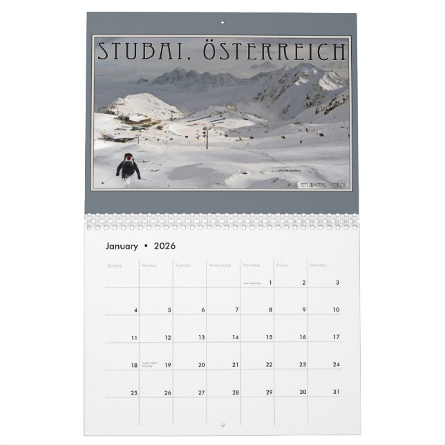 2013 European Alps Calendar (Jan 2026)