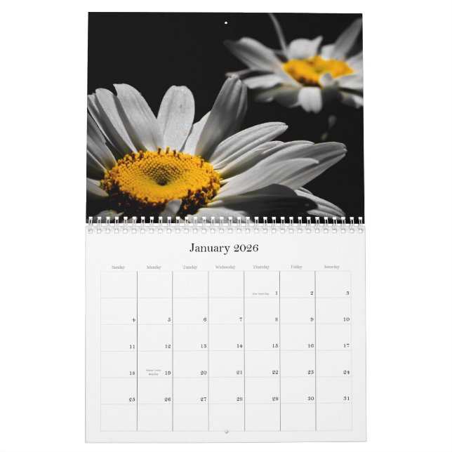 2013 Flower Calendar (Jan 2026)