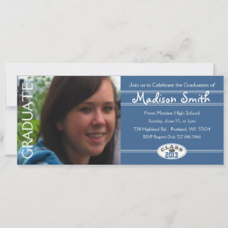 2013 Graduation Fun Blue Party Invitation