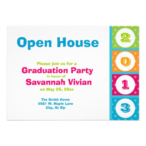 Sample Graduation Open House Invitation Wording 9