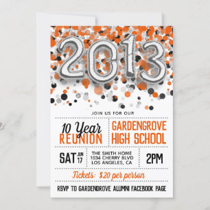 2013 High School College Reunion Invitation