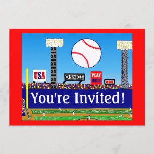 2013 Kids Sport Baseball Birthday Party Invitation