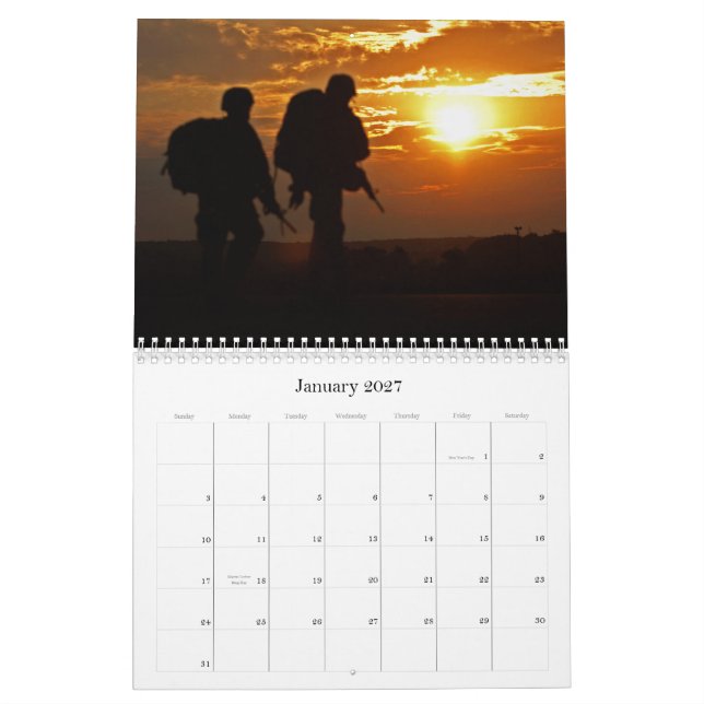 2013 Military Silhouettes In God We Trust Calendar (Jan 2027)