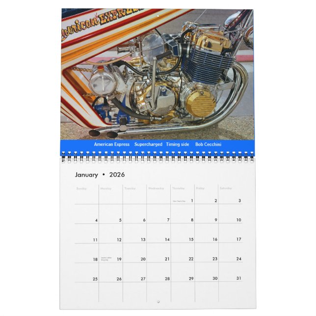 2013 Motorcycle engines - turbocharged and superch Calendar (Jan 2026)