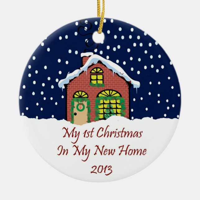 2013 My New Home Christmas Ceramic Ornament (Front)