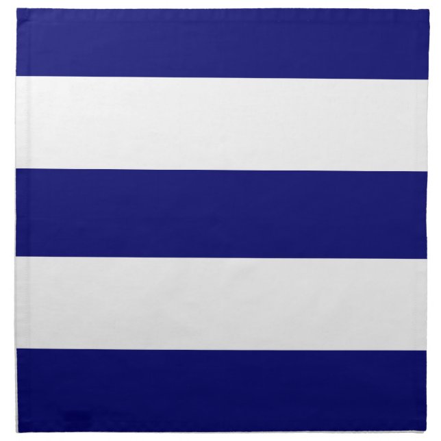 2013 New Navy Blue & White Stripe Cloth Napkins (Front)