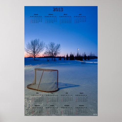 2013 NHL Lockout Calendar Poster