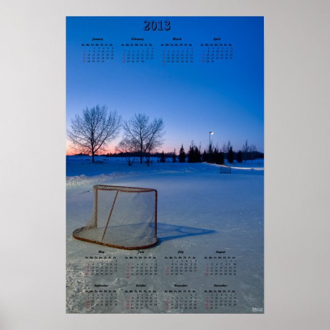 2013 NHL Lockout Calendar Poster (Front)