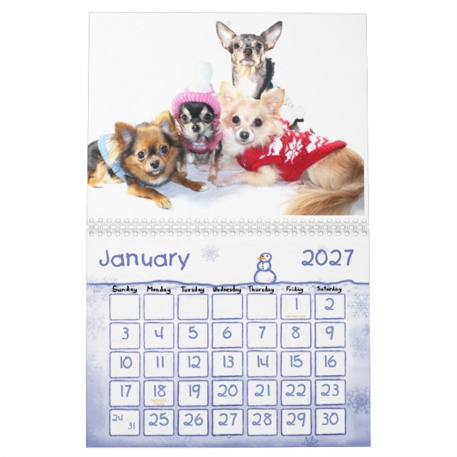 2013 Obsessive Chihuahua Disorder Calendar (Jan 2027)