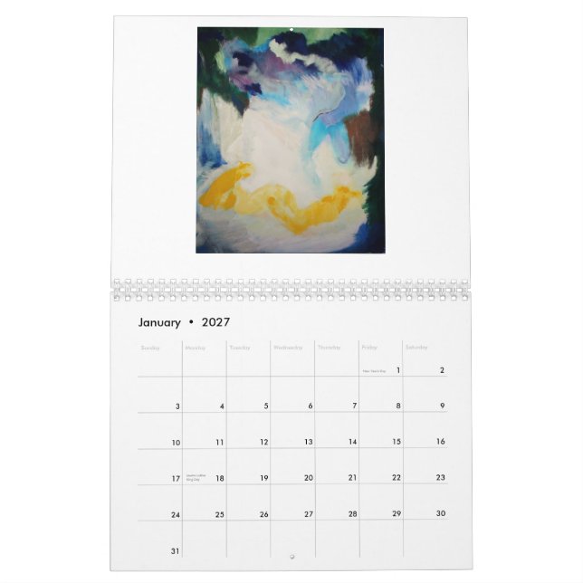 2013 paintings by ad boogers calendar (Jan 2027)